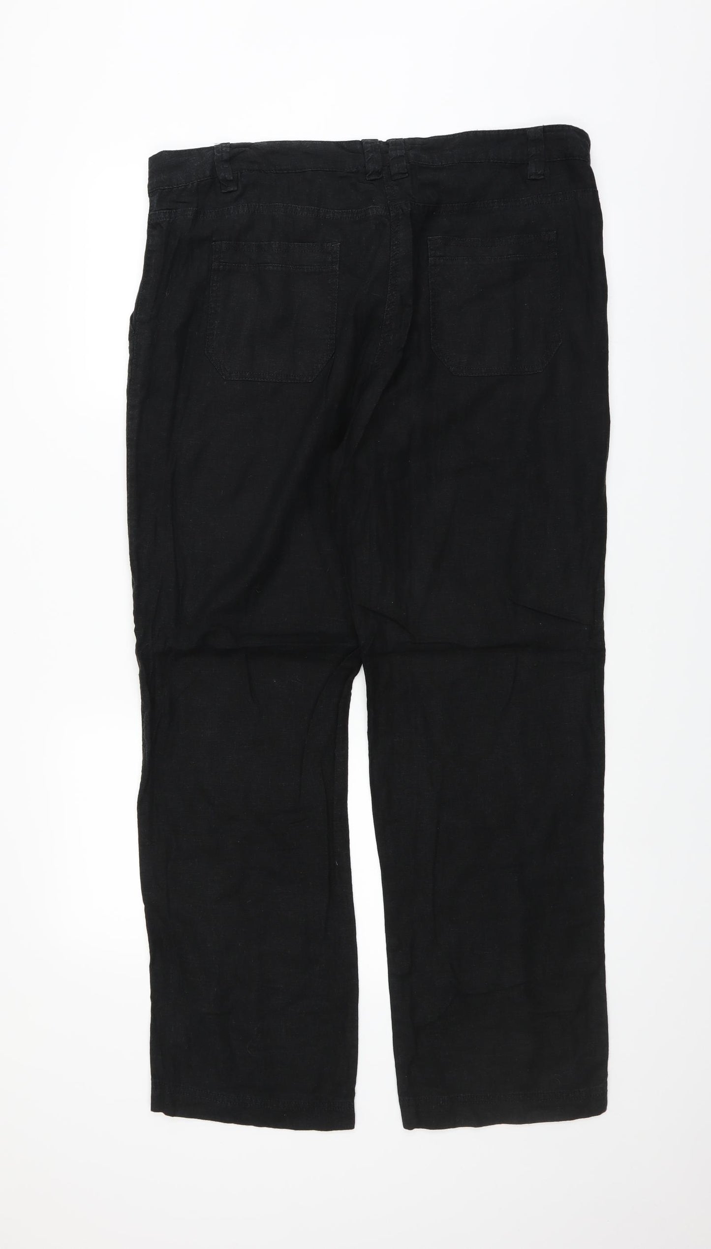 M&Co Womens Black   Trousers  Size 16 L30 in