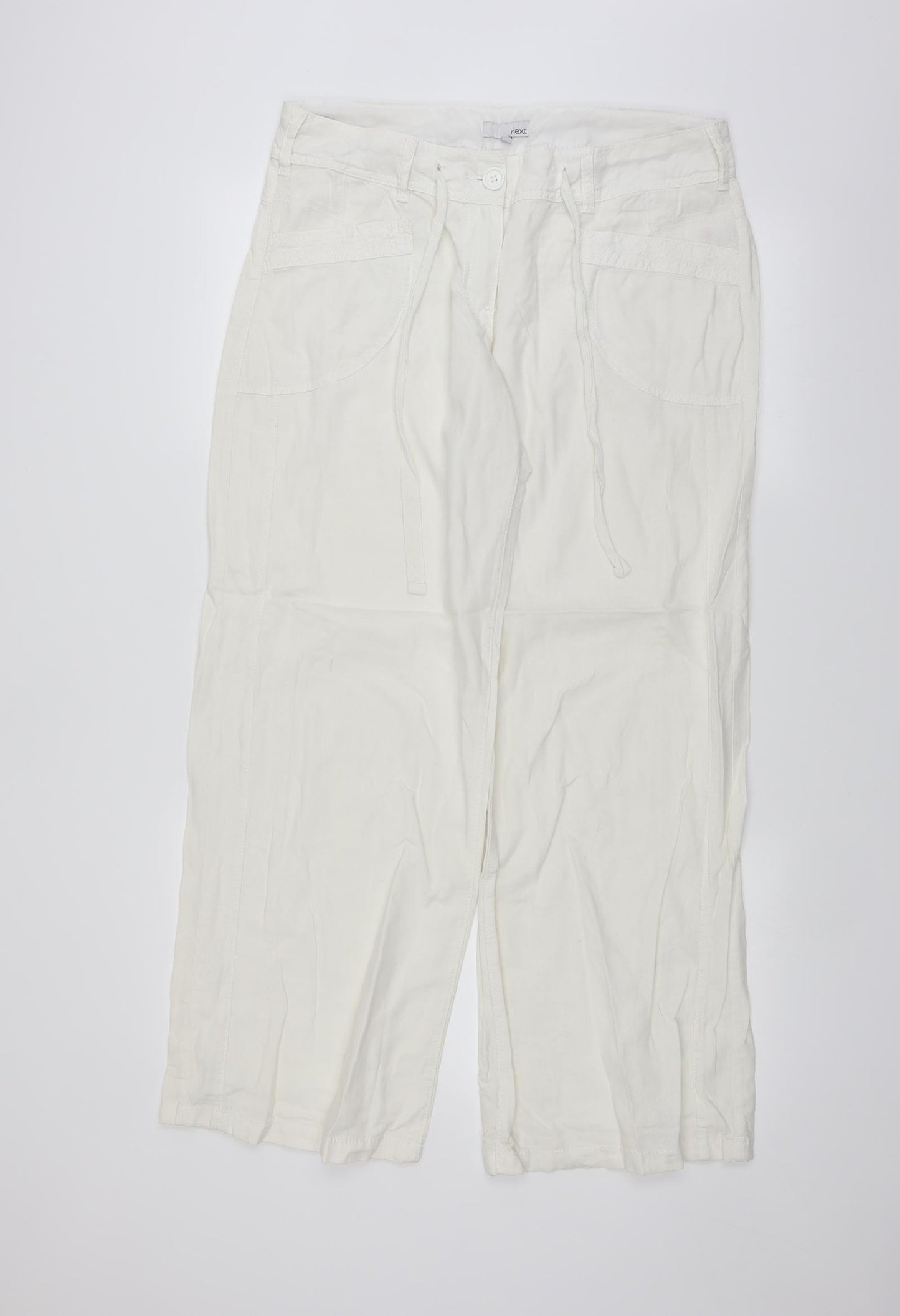 NEXT Womens White   Trousers  Size 14 L29 in