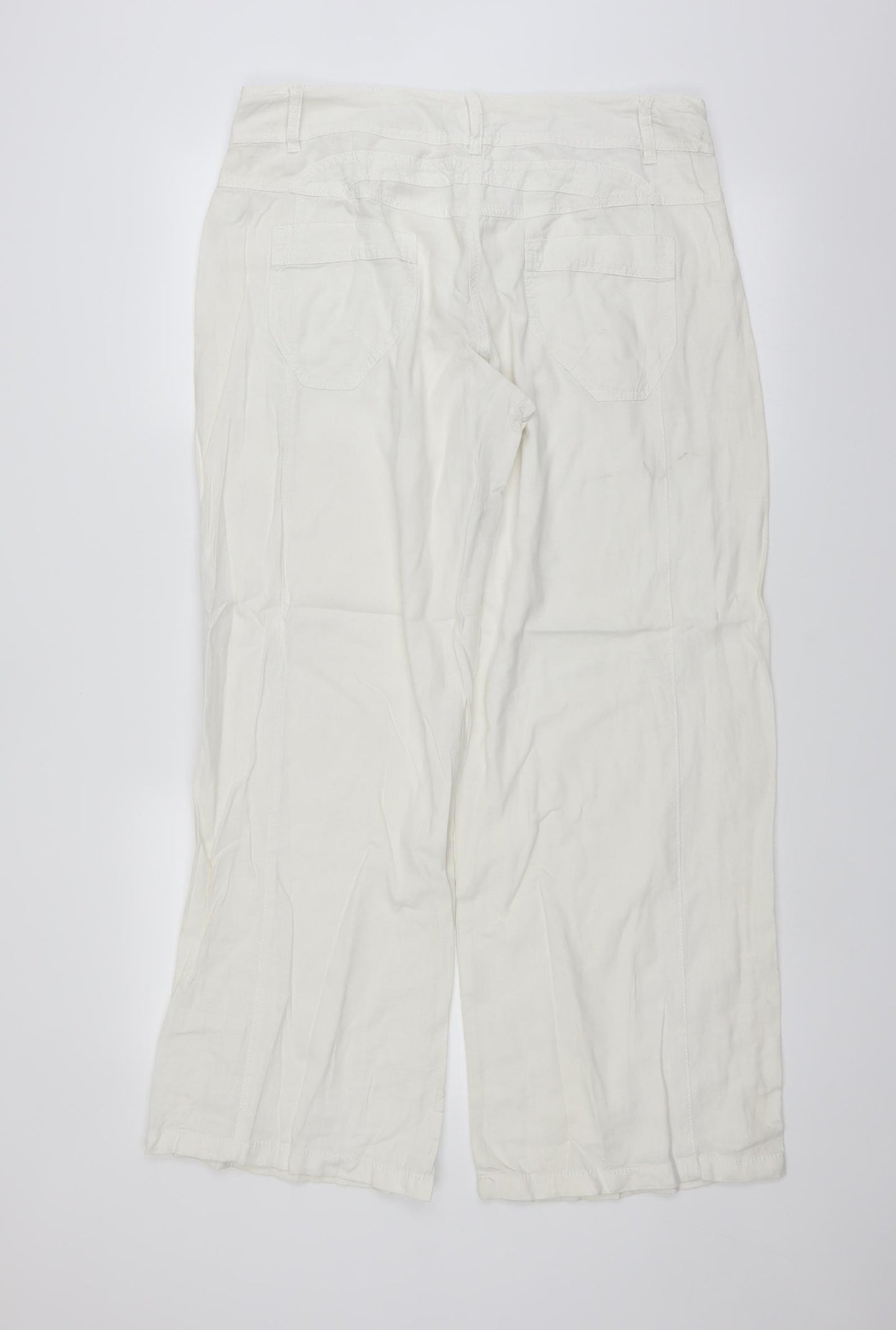 NEXT Womens White   Trousers  Size 14 L29 in