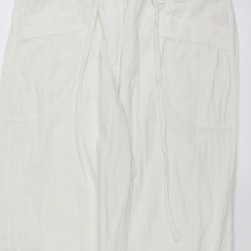 NEXT Womens White   Trousers  Size 14 L29 in