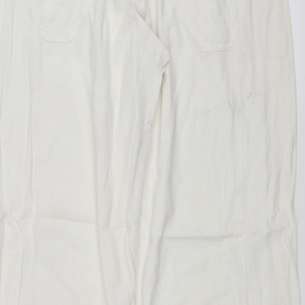 NEXT Womens White   Trousers  Size 14 L29 in
