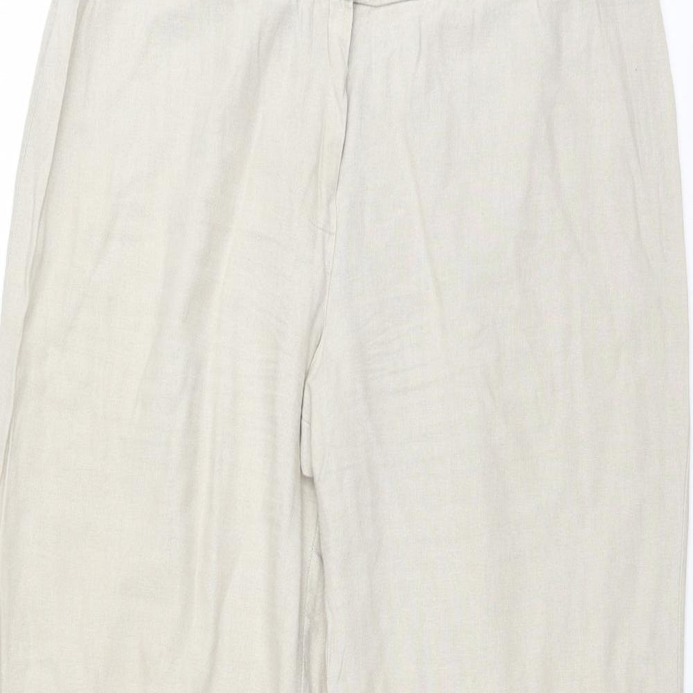 Marks and Spencer Womens Beige   Trousers  Size 12 L26 in - Short Leg
