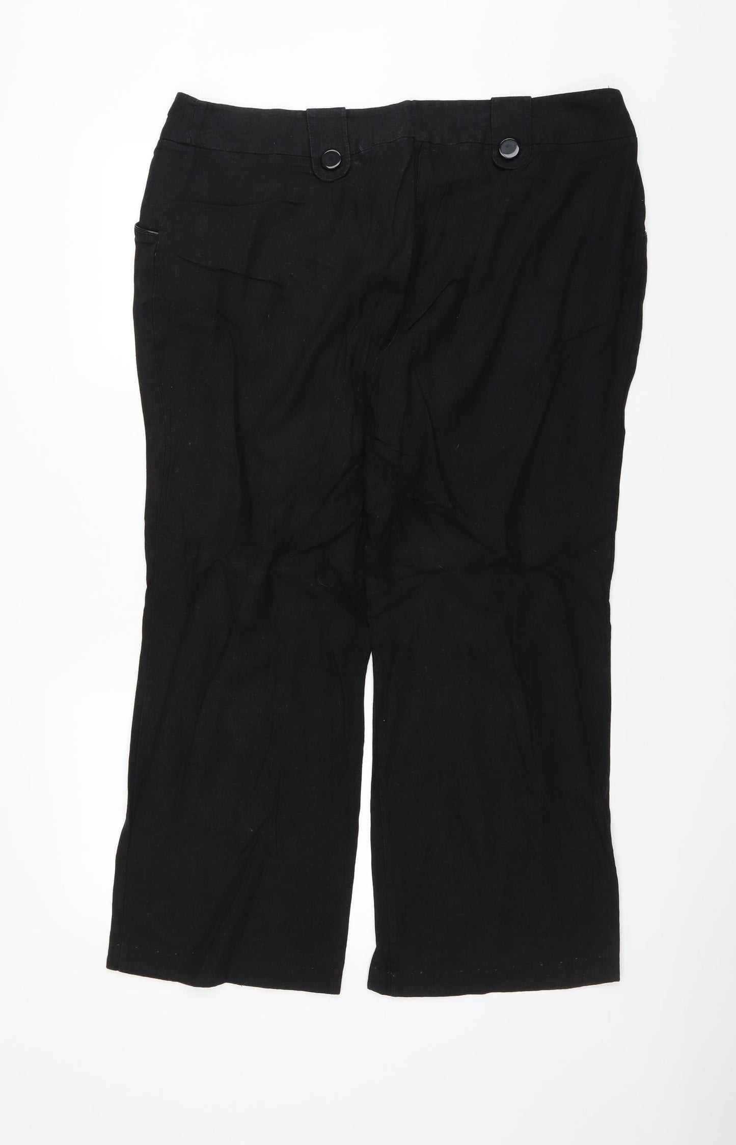 M&Co Womens Black   Trousers  Size 20 L26 in