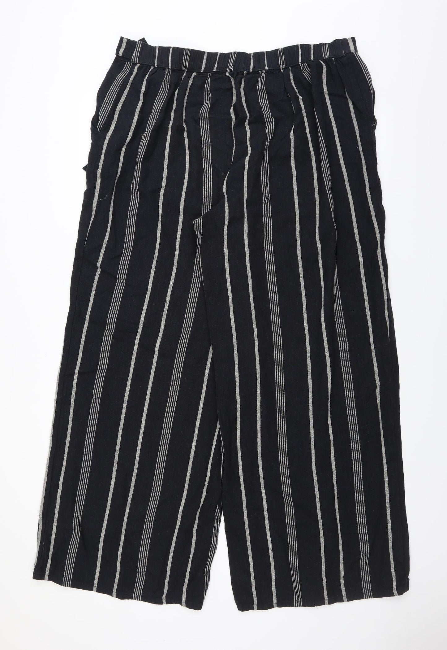 George Womens Blue Striped  Trousers  Size 18 L31 in