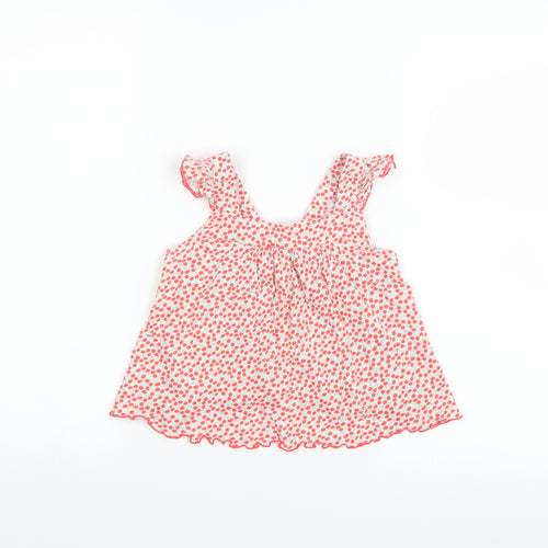Nexed Girls Pink Solid  Cami Pyjama Top Size 2-3 Years  - cherry pattern