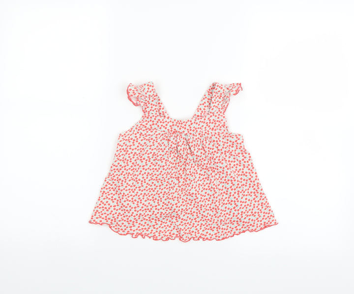 Nexed Girls Pink Solid Cami Pyjama Top Size 2-3 Years - cherry pattern