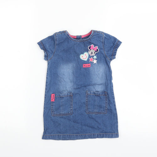 Disney Girls Blue  Denim T-Shirt Dress  Size 18-24 Months  - minnie mouse