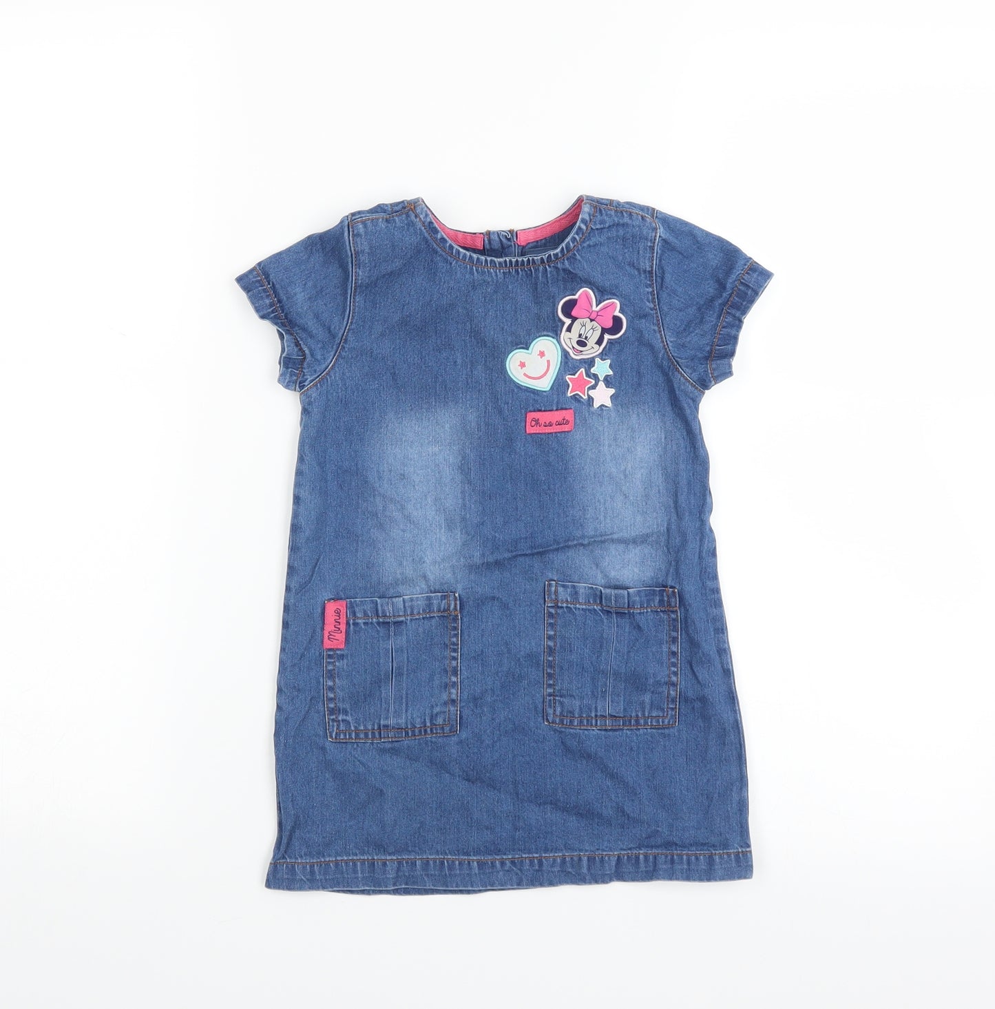 Disney Girls Blue  Denim T-Shirt Dress  Size 18-24 Months  - minnie mouse