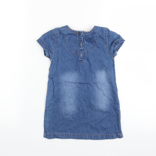 Disney Girls Blue  Denim T-Shirt Dress  Size 18-24 Months  - minnie mouse