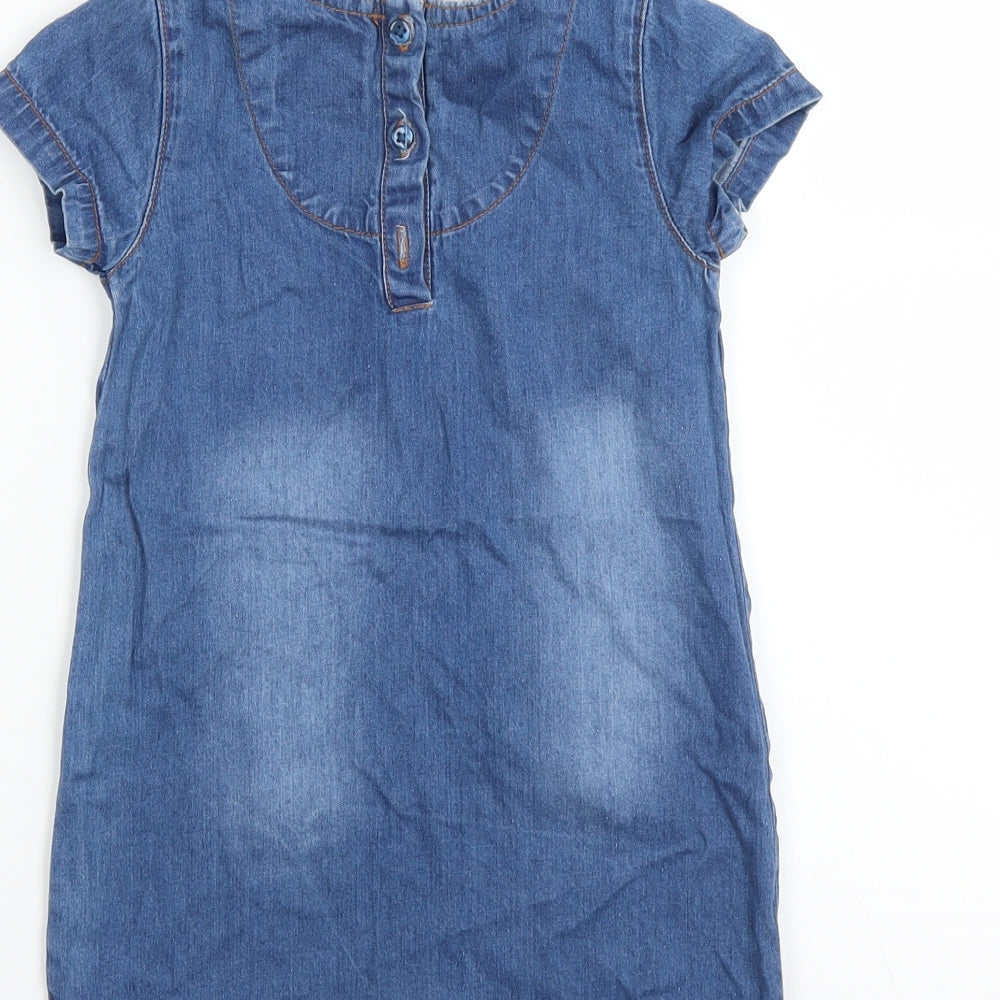 Disney Girls Blue  Denim T-Shirt Dress  Size 18-24 Months  - minnie mouse