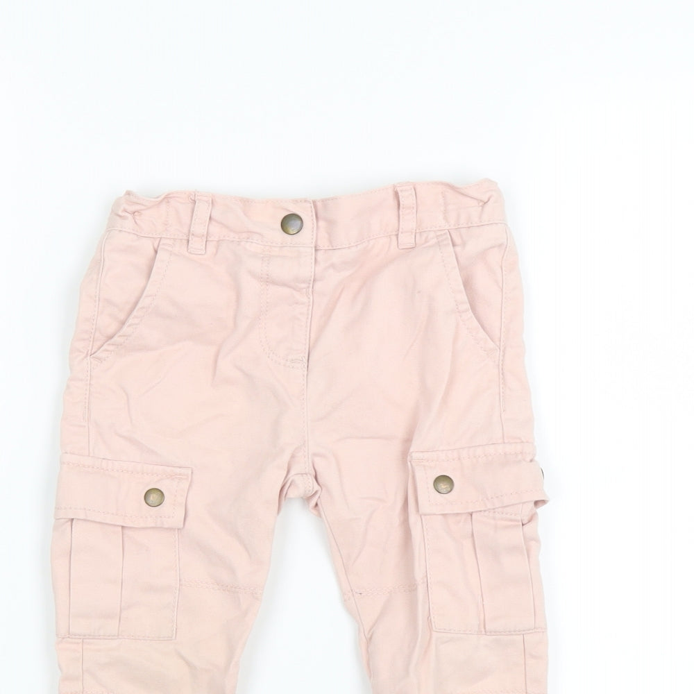 F&F Girls Pink   Cargo Trousers Size 2-3 Years