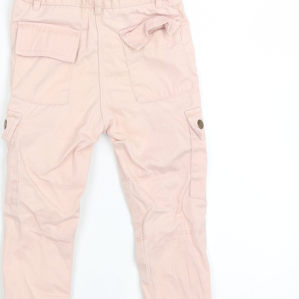 F&F Girls Pink   Cargo Trousers Size 2-3 Years