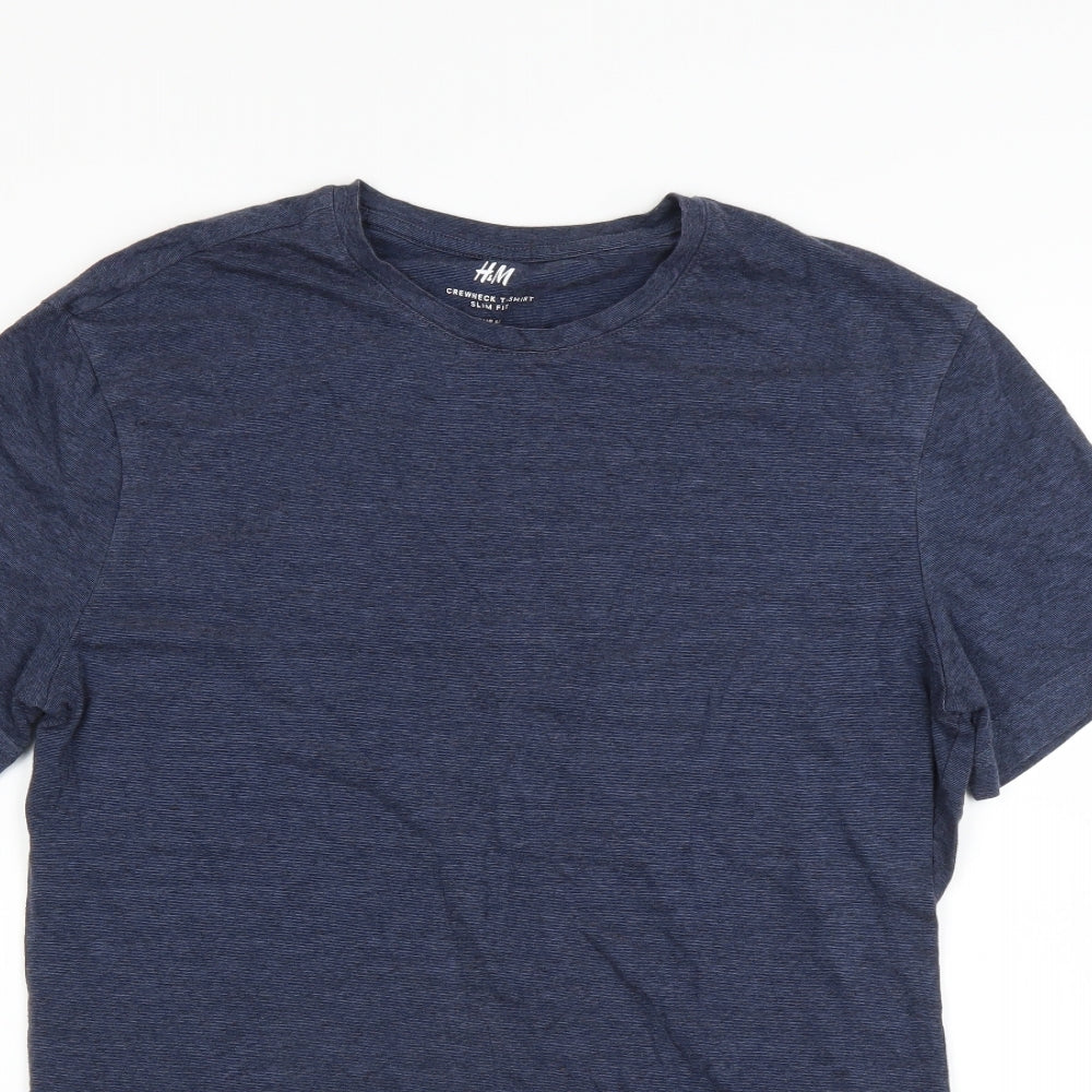 H&M Mens Blue    T-Shirt Size M