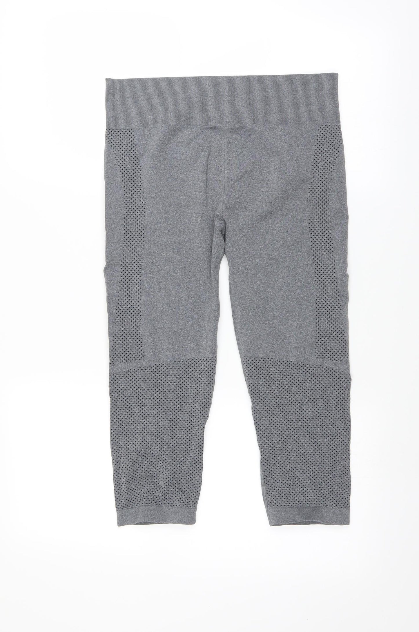 USA Pro Womens Grey   Compression Leggings Size 12 L19 in - cropped