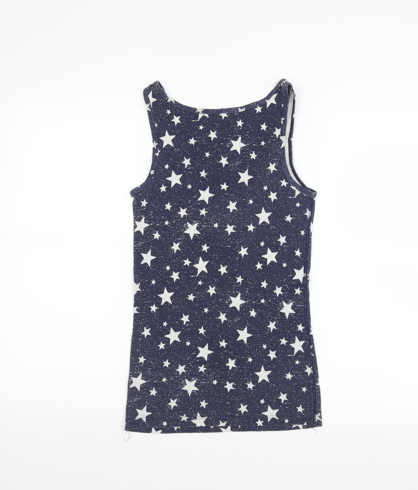 Faded Glory Womens Blue   Basic Tank Size L  - star pattern