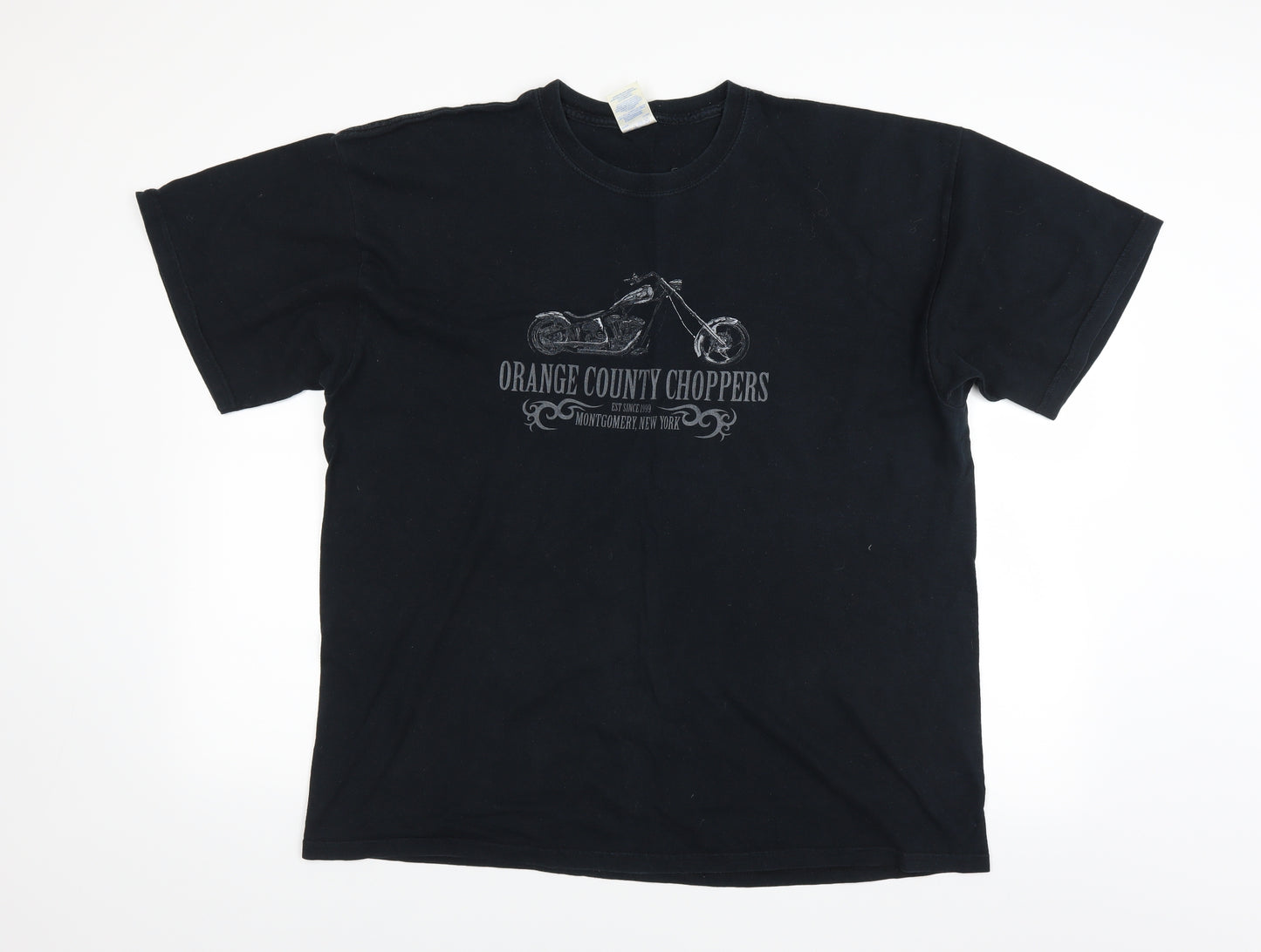Gildan Mens Black    T-Shirt Size XL  - orange county choppers