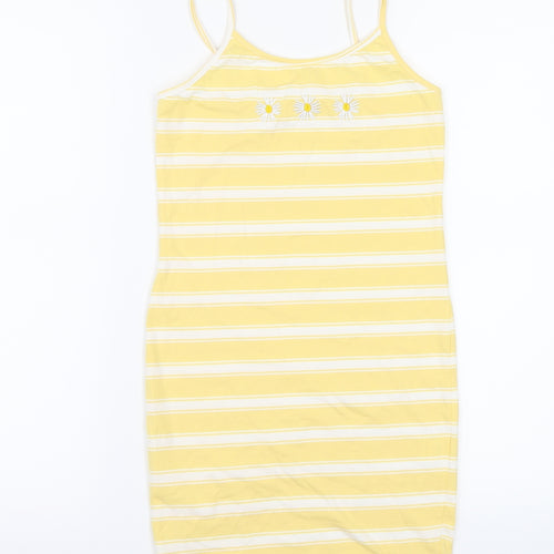 SheIn Girls Multicoloured Striped  Basic Tank Size 8-9 Years