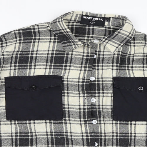 HEARTBREAK Womens Multicoloured Check  Basic Button-Up Size 8