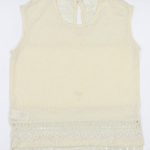 H&M  Womens Ivory   Basic T-Shirt Size XS