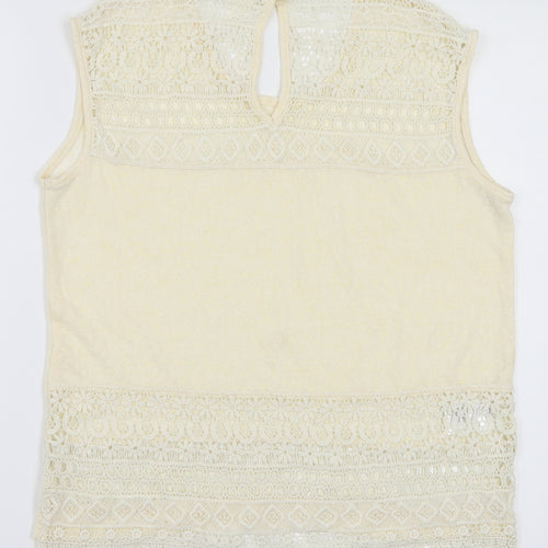 H&M  Womens Ivory   Basic T-Shirt Size XS