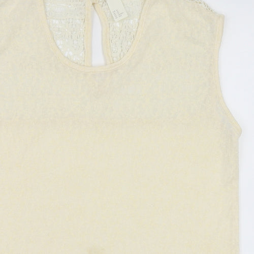 H&M  Womens Ivory   Basic T-Shirt Size XS