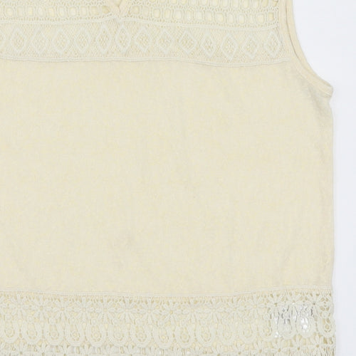 H&M  Womens Ivory   Basic T-Shirt Size XS