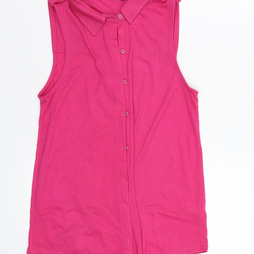 F&F Womens Pink   Basic Button-Up Size 6