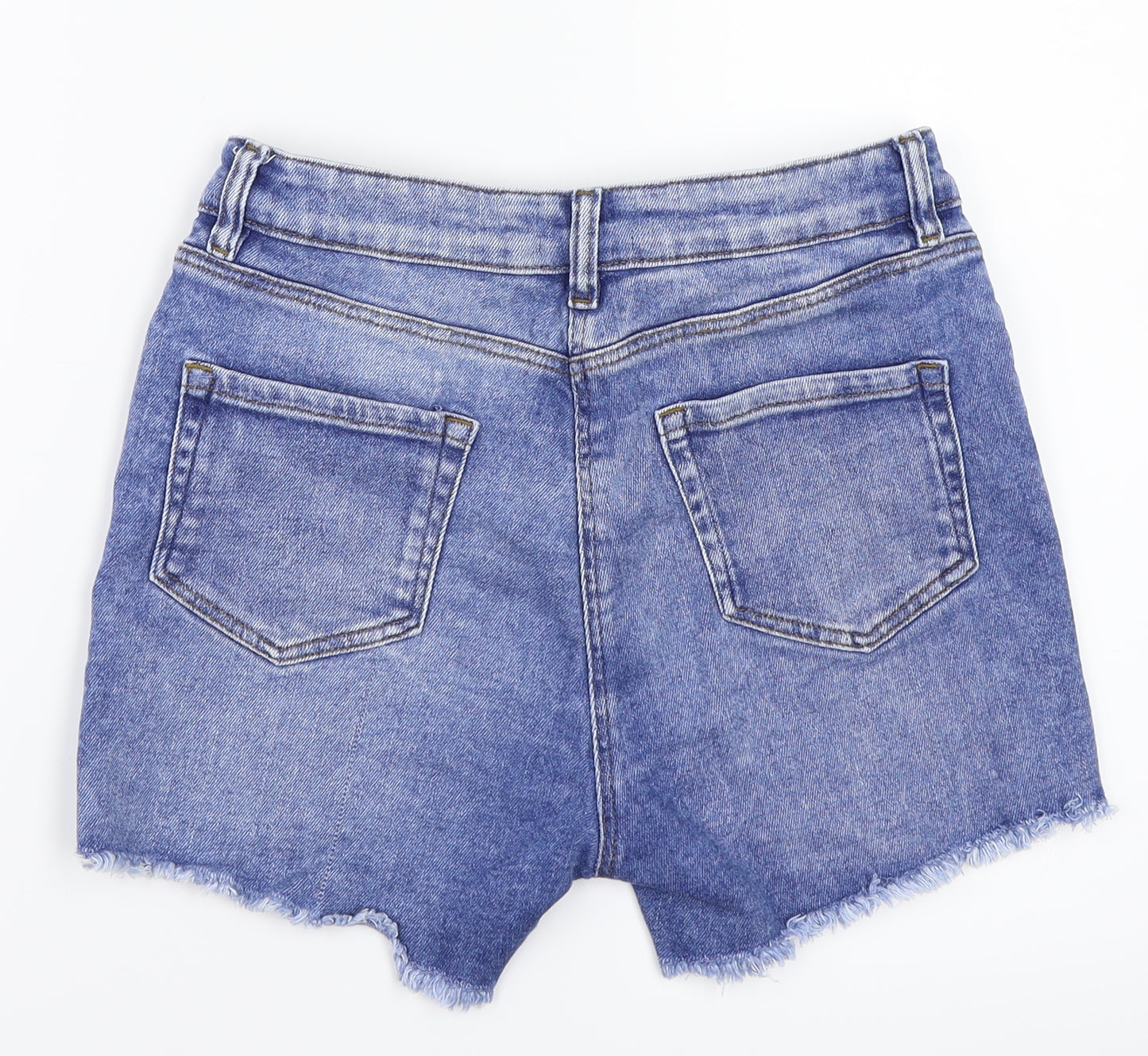 Papaya Womens Blue  Denim Hot Pants Shorts Size 10