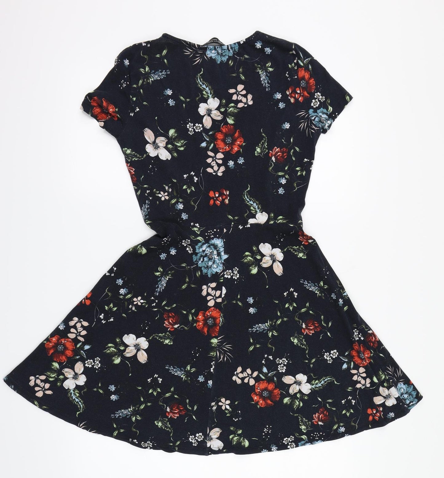Dorothy Perkins Womens Black Floral  Fit & Flare  Size 6