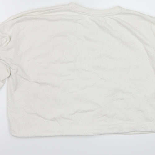 Pep & Co Womens White   Pullover Sweatshirt Size 10