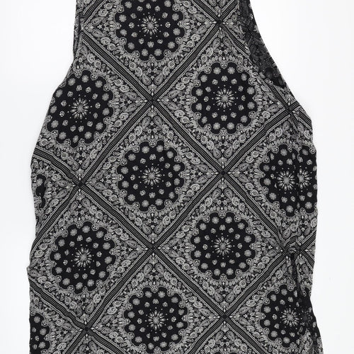Peacocks Womens Black Floral  Basic Blouse Size M