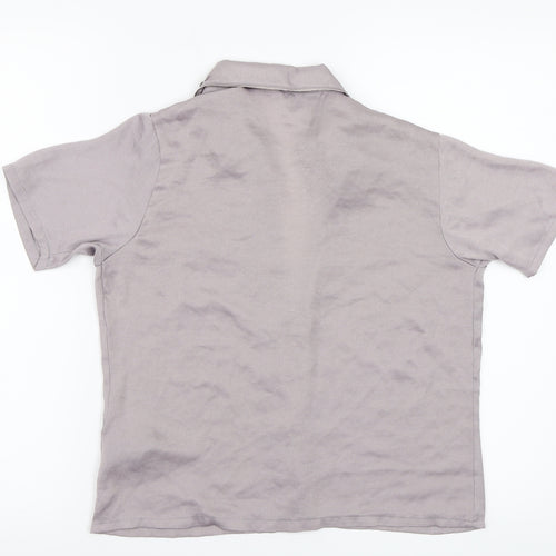 Secret Possessions Womens Grey   Basic Button-Up Size 4