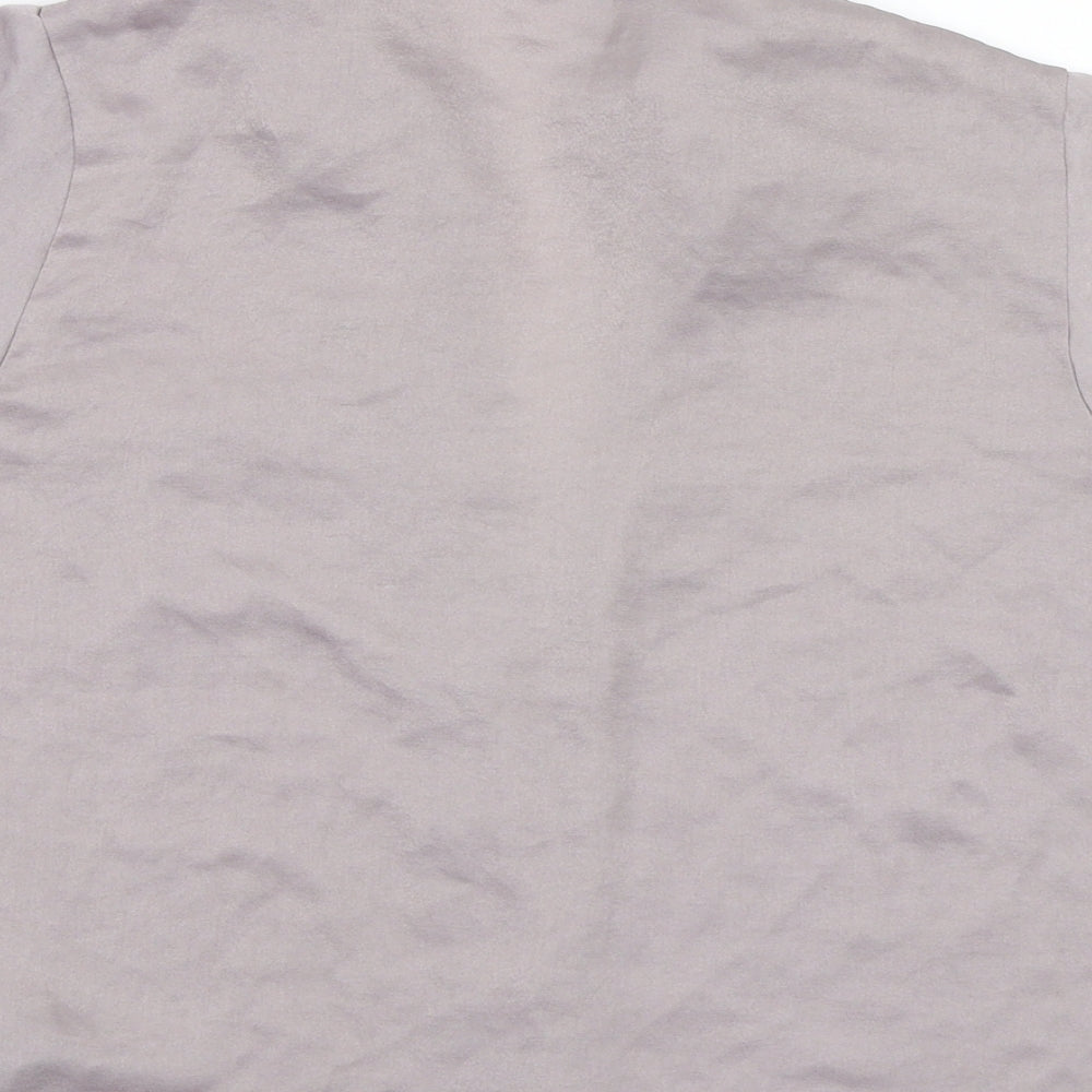Secret Possessions Womens Grey   Basic Button-Up Size 4