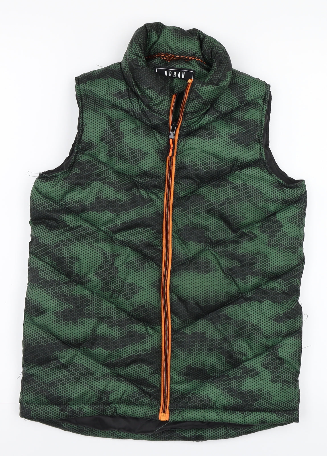 URBAN BOYS Boys Green Camouflage  Gilet Jacket Size 9 Years