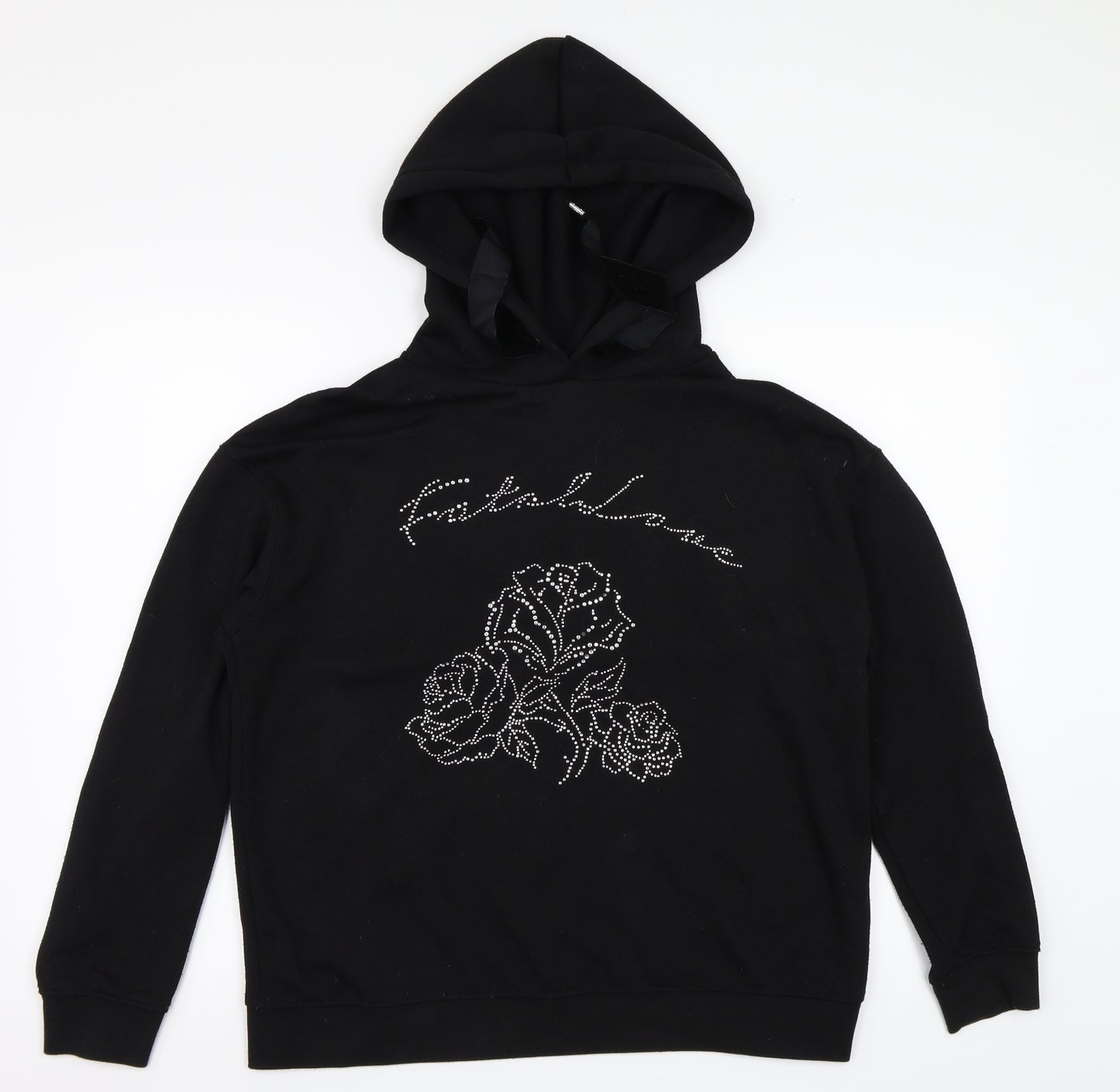 Topshop Womens Black   Pullover Hoodie Size 6
