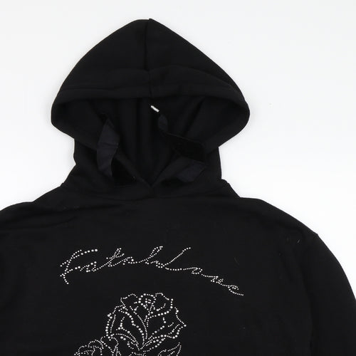 Topshop Womens Black   Pullover Hoodie Size 6