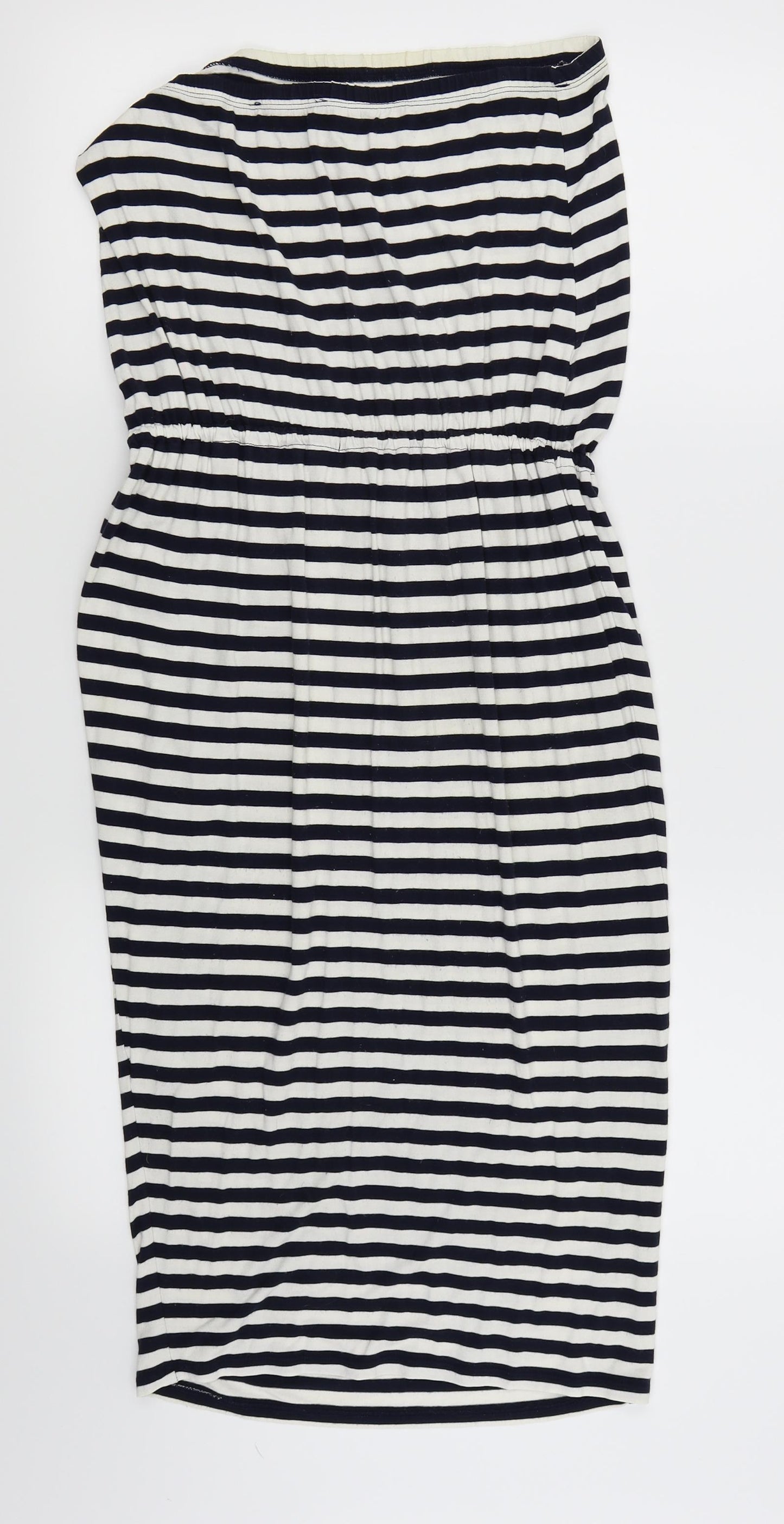 Asda George Womens White Striped  Pencil Dress  Size 10