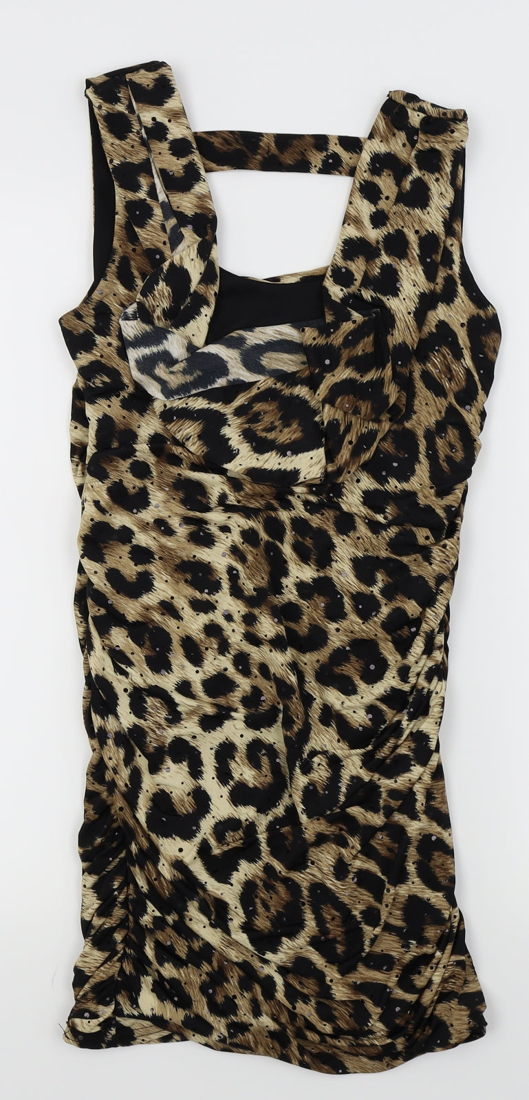 Jane Norman Womens Brown Animal Print  Fit & Flare  Size 10