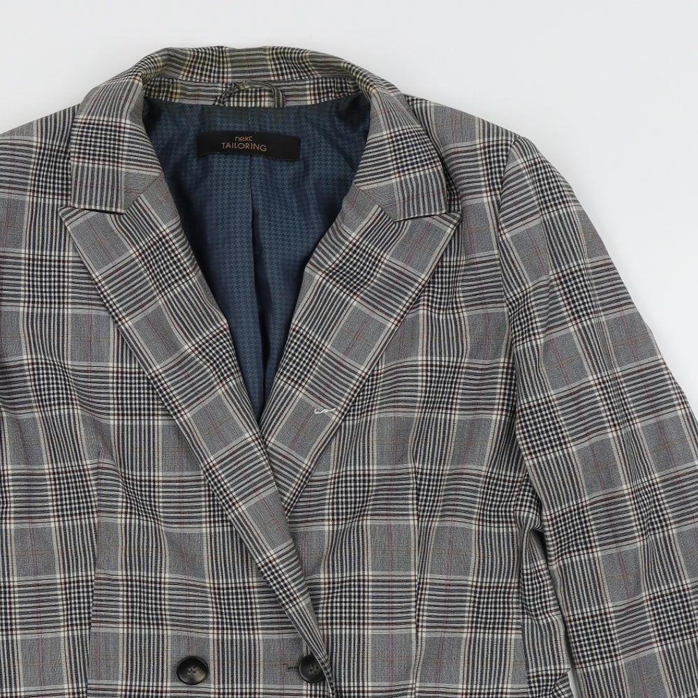 NEXT Womens Grey Check  Jacket Blazer Size 8