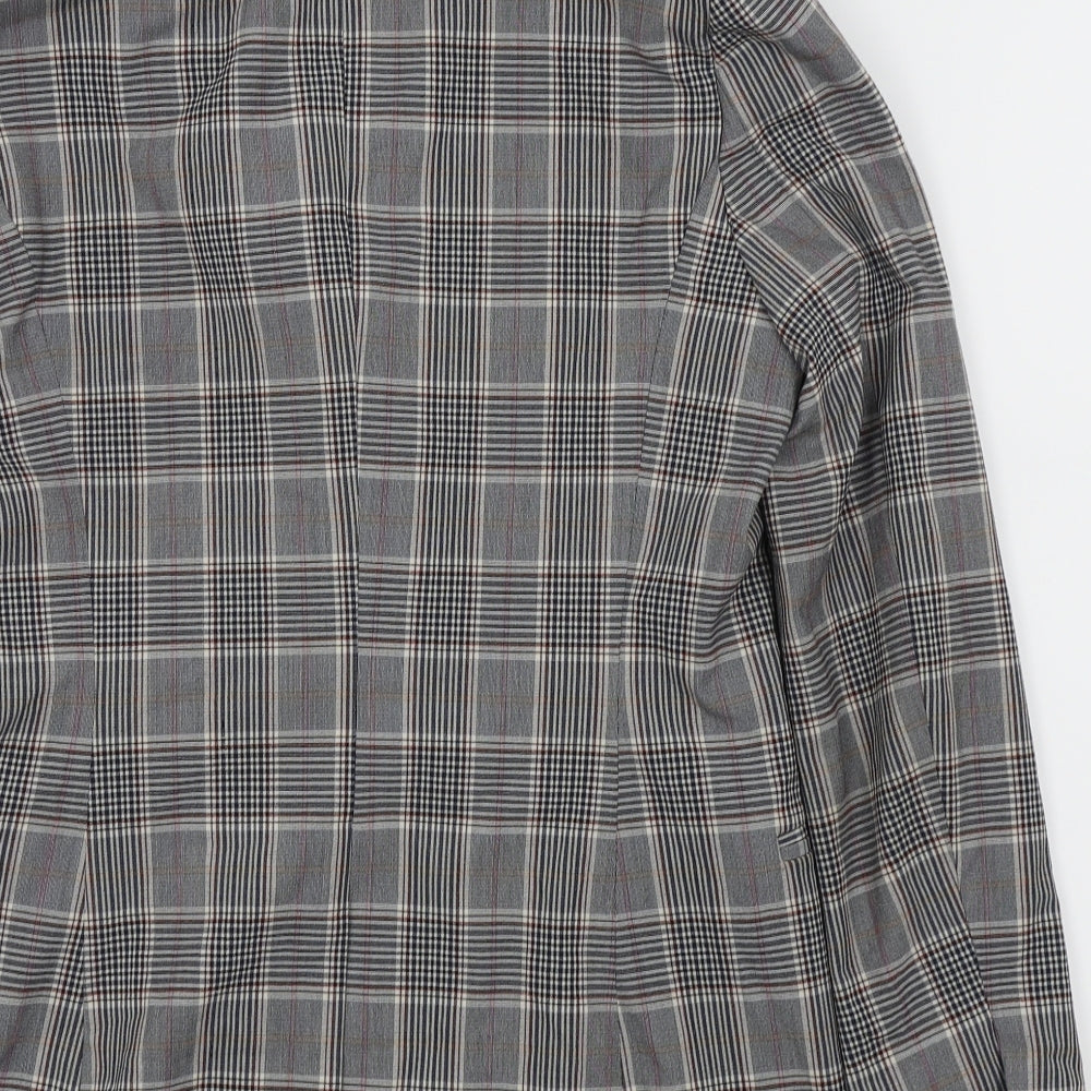 NEXT Womens Grey Check  Jacket Blazer Size 8