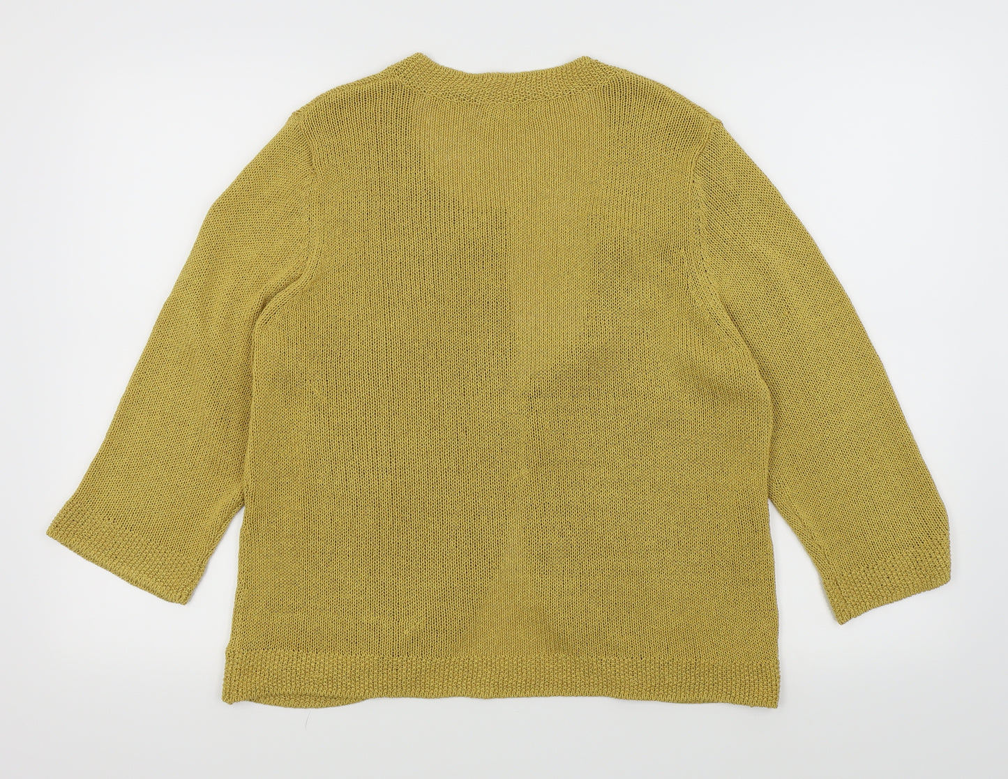 Per Una Womens Yellow   Cardigan Jumper Size 18