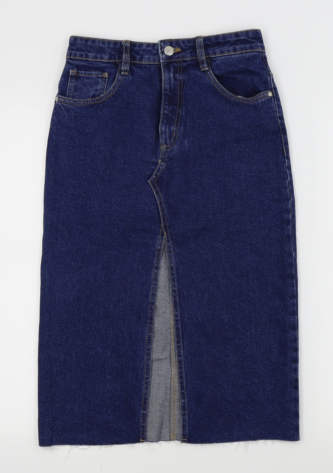 Zara Womens Blue   A-Line Skirt Size 4  - denim skirt