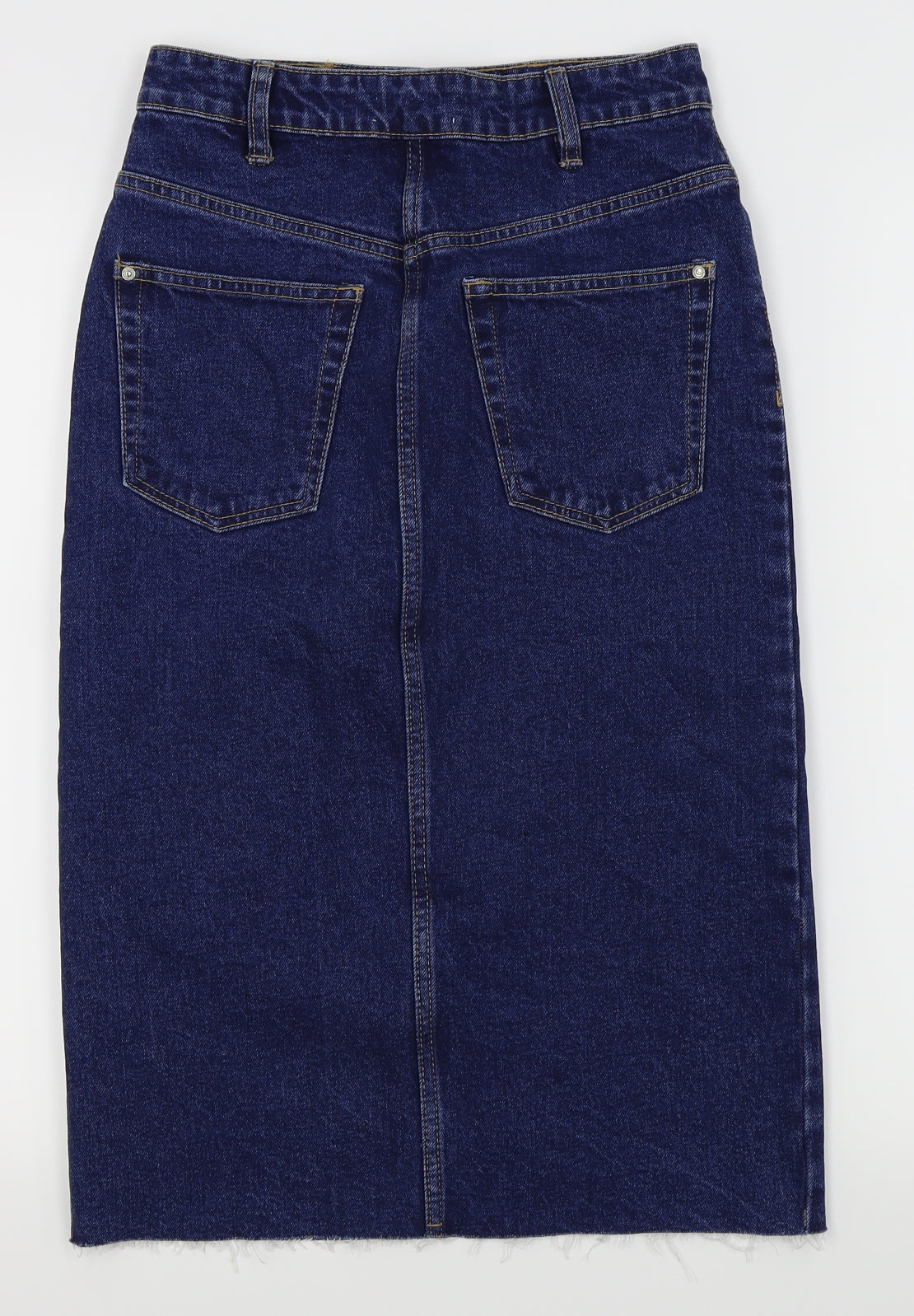 Zara Womens Blue   A-Line Skirt Size 4  - denim skirt