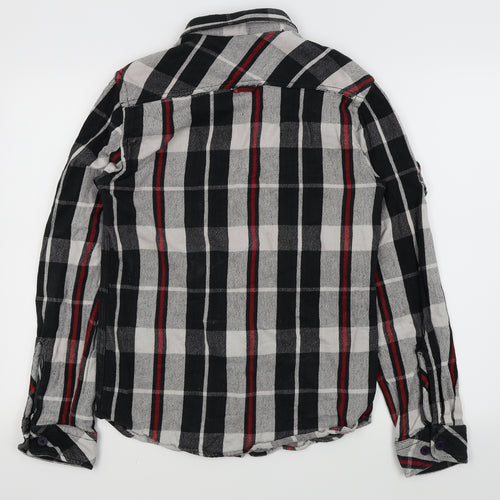 UrbanSpirit Mens Grey Check   Button-Up Size S