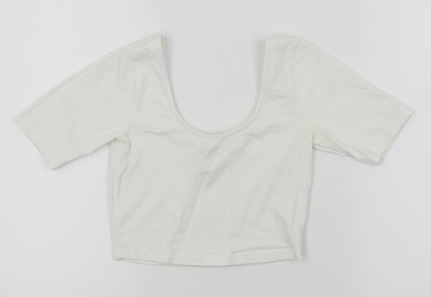 ASOS Womens White   Cropped T-Shirt Size 4
