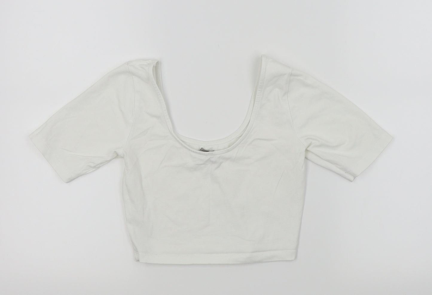 ASOS Womens White   Cropped T-Shirt Size 4
