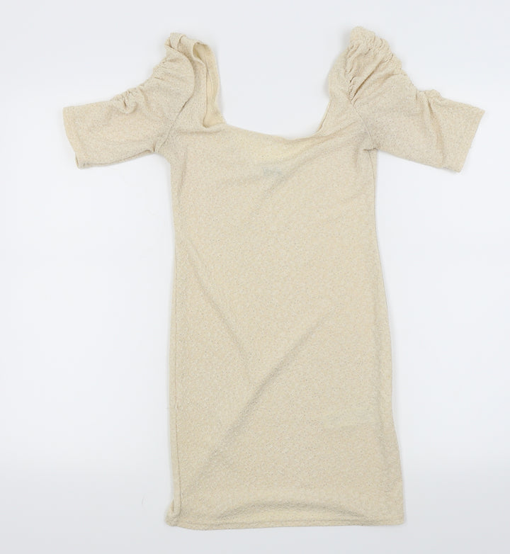 New Look Womens Beige Pencil Dress Size 14