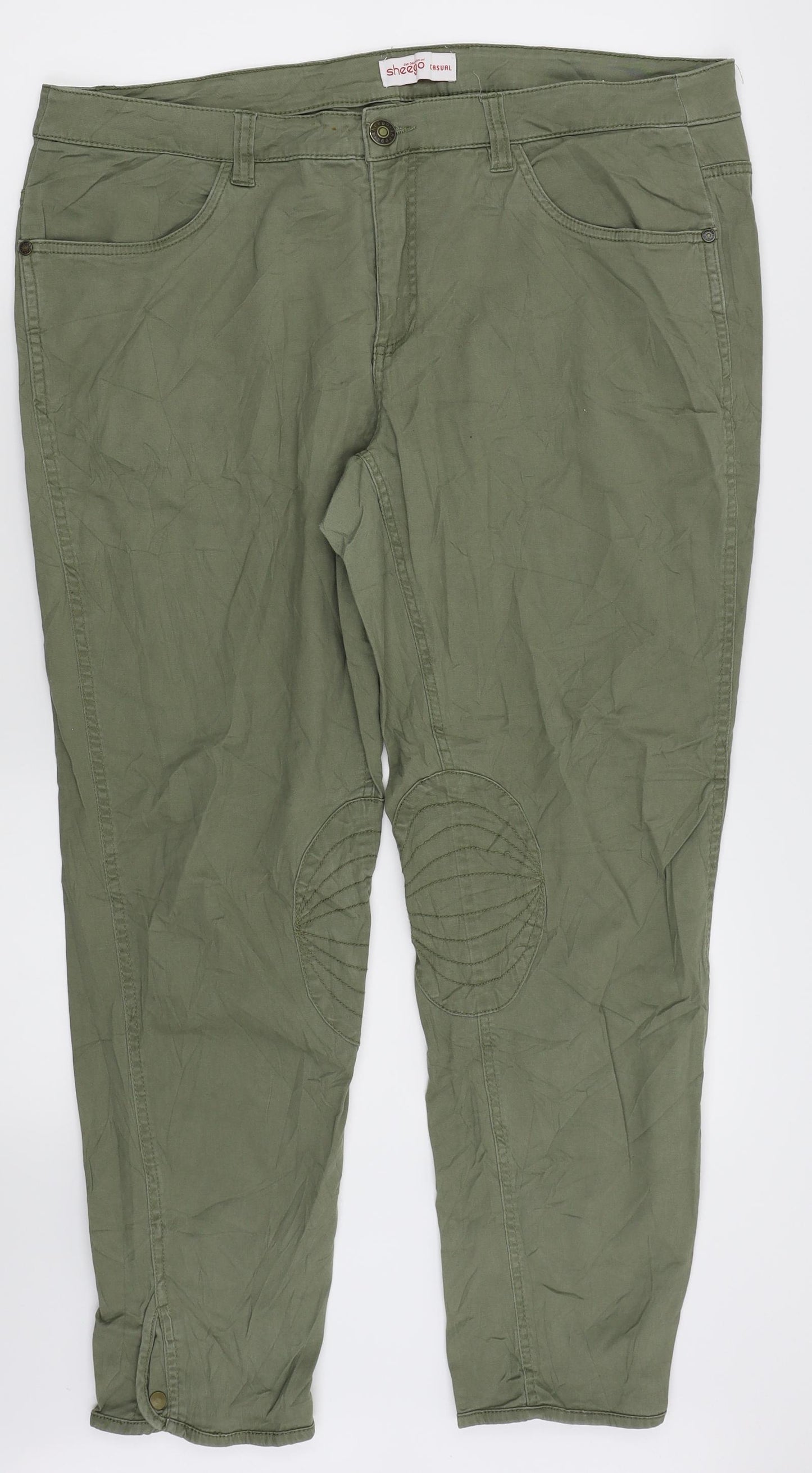sheego casual Womens Green   Trousers  Size 22 L27 in