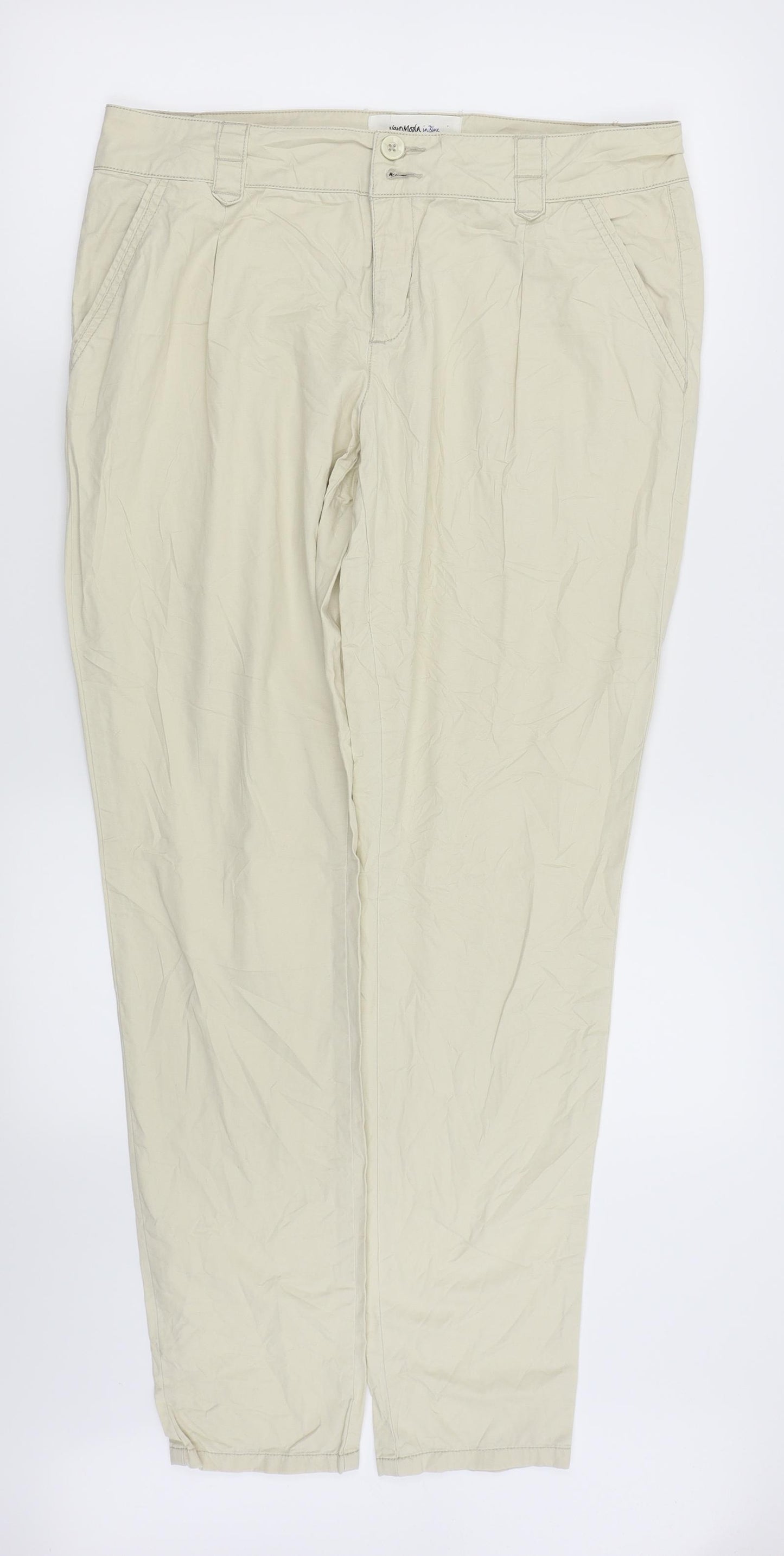Veromoda Womens Beige   Chino Trousers Size 12 L29 in