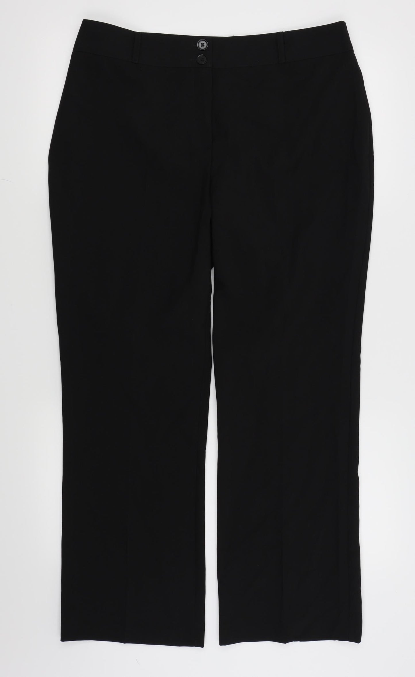 Papaya Womens Black   Trousers  Size 14 L27 in